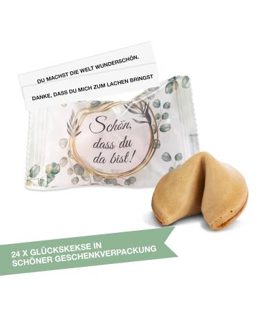 FOOD Crew 24x Fortune Cookies - Individually Wrapped Vegan Wedding & Communion Party Favors with German Sayings - Unique Gift for Guests - Buy Online on GoSupps.com
