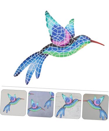 GRIRIW Mosaic Hummingbird Wall Pendant Unique Iron Art Craft for Creative Wall Decor Decorative - Buy Online on GoSupps.com