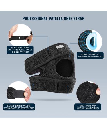 Fit Geno 1-Pack Patella Knee Brace for Knee Pain Knee Compression Sleeve Knee Brace for Arthritis Pain and Support Essential Workout Knee Guard Knee Pads for Women and Men Small (For Upper Knee 12-22 Inch) - Buy Online on GoSupps.com