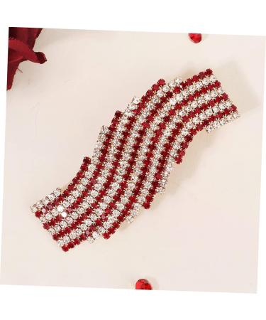 FRCOLOR rhinestone hairpin Red Bride hair clips Metal hair clips for women Rhinestone hair clips Hair barrettes for women hair claw clips for women Miss Accessories rhinestones dense - Buy Online on GoSupps.com