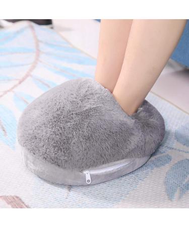 Yuecoom Electric Foot Warmer - USB Heated Cushion Slippers for Winter Comfort | Gray | International Shipping - Buy Online on GoSupps.com