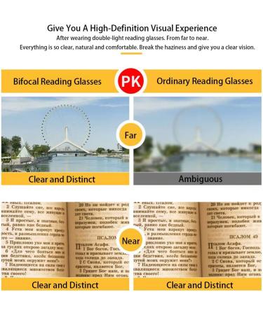 LGQ Womens Bifocal Reading Glasses - Oversized Anti-UV Outdoor Sunglasses with HD Clarity | Diopter +1.0 to +3.0 - Buy Online on GoSupps.com