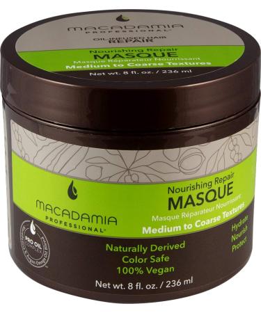 Macadamia Professional Nourishing Repair Hair Masque - 8 FL Oz - Sulfate & Paraben Free - Organic Vegan Hair Care for Moisture & Elasticity - Buy Online on GoSupps.com