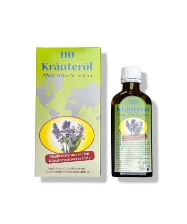 110 Herbal Oil - 100% Natural Vitalizing Formula for Body & Mind | Massage Body Care & Fragrance Mediation - Buy Online on GoSupps.com