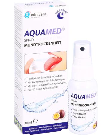 Miradent Aquamed Mouth Drying Spray - Refreshing Oral Care for Dry Mouth Relief | International Shipping Available - Buy Online on GoSupps.com