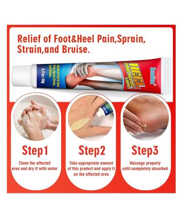 Romoty Heel Pain Relief Cream - 0.7 Fl oz/20g | Joint Toe Heel Spur & Arch Pain Relief - Buy Online on GoSupps.com