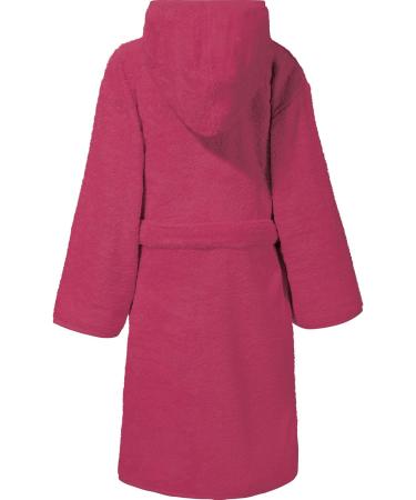 Erwin M ller Children's Zipper Bathrobe with Hood - 100% Cotton Fuchsia Size 122/128 | Soft & Durable | Perfect for Kids - Buy Online on GoSupps.com