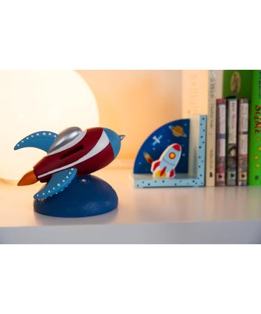Mousehouse Gifts - Children's 3D Rocket Bookends | Wooden Space Motif | Perfect Gift for Kids - Buy Online on GoSupps.com