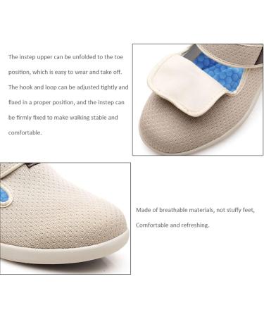 KXSM Diabetic Slippers - Adjustable Closure, Memory Foam, Easy Slip-On - Grey, Size 39 - Buy Online on GoSupps.com