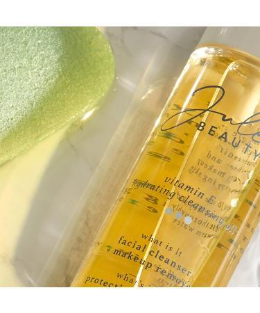 Julep Vitamin E Hydrating Cleansing Oil & Makeup Remover | Rosehip & Olive Oil Face Wash for Sensitive Skin | 3.5 Fl Oz + Konjac Green Tea Sponge - Buy Online on GoSupps.com