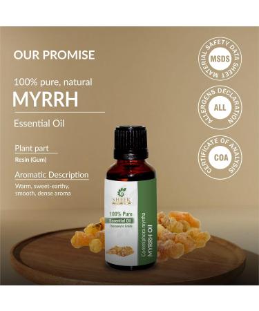 Myrrh Oil -(Commiphora Myrrha)- Essential Oil 100% Pure Natural Undiluted Uncut Therapeutic Grade Oil 1.69 Fl.OZ Myrrh oil 50ML (1.69 Fl.OZ) - Buy Online on GoSupps.com
