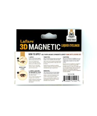 Laflare 3D Magnetic Liquid Eyeliner | Smudge-Proof, Cruelty-Free, Vegan | Mega Hold Formula for Magnetic Eyelashes - Buy Online on GoSupps.com