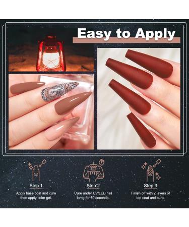Lavender Violets 13 Pcs Gel Nail Polish Kit - 9 Colors, Base Top Matt Coat, Nail File - Soak-off UV LED Art Design - C960B A-Midnight Dream - Buy Online on GoSupps.com