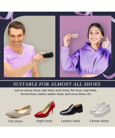 Heel Pads for Women | Gel Heel Inserts & Grips | Comfort & Pain Relief for Loose Shoes (4 Pairs) - 2 Beige + 2 Black - Buy Online on GoSupps.com