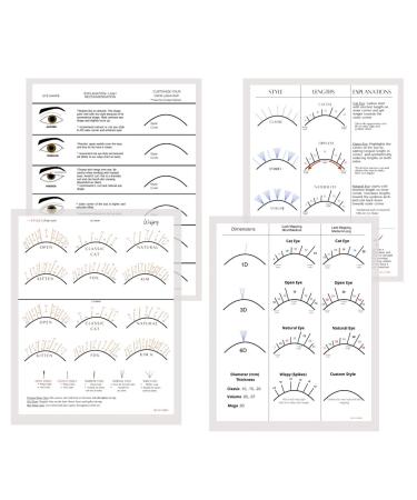 Bundle Beginner and Wispy Eye Shape Lash Map Charts