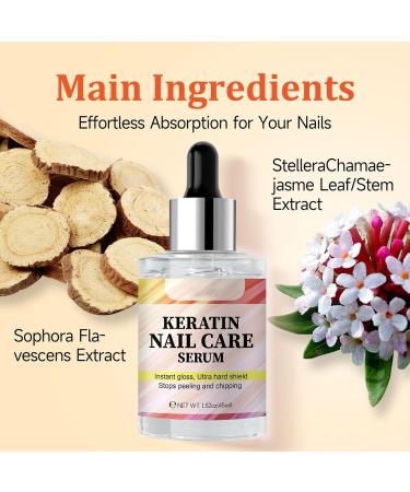 Nail Strengthener Serum Keratin Nail Treatment Serum Natural Nail Oil Deep Moisturize and Soften Dry Cuticle Repair Nail Care Serum to Soothe Repair & Strengthen Cuticles and Nails - Buy Online on GoSupps.com
