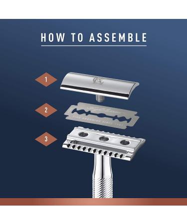 King C. Gillette Chrome Plated Safety Razor with 5 Platinum Blades - Buy Online on GoSupps.com