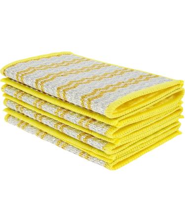 RVEFOT 8Pcs Wire Dishcloth Non-Scratch Wire Dishwashing Towels Absorbent Dishwashing Rags for Wet and Dry Multipurpose Reusable Dishcloths for Plate Pot Countertop Cooktop 23x18cm(Yellow) - Buy Online on GoSupps.com
