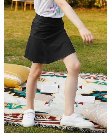 Arshiner Girls' Colorful Performance Pleated Skort with Shorts - Black 10-11 Years - Buy Online on GoSupps.com