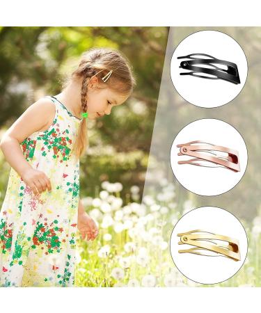 Mbsomnus 24pcs Double Grip Snap Hair Clips | Hair Barrettes for Women & Girls - Rose Gold, KC Gold, Black | Salon Hair Accessories - Buy Online on GoSupps.com