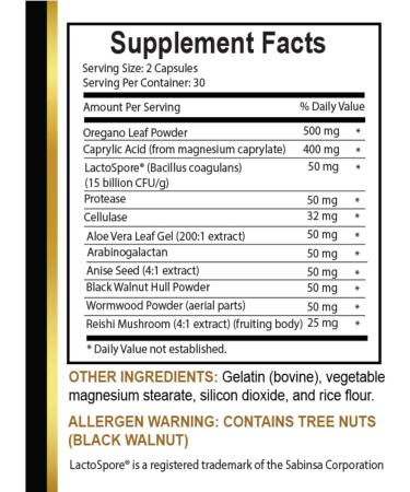 OLANTA TRADE SOLUTION Candida Support Complex - arabinogalactan Immune probiotics for Women Digestive Health Oregano Leaf Extract Intestinal Cleanse Gut Health Support - 1 Bottle 60 Capsules - Buy Online on GoSupps.com