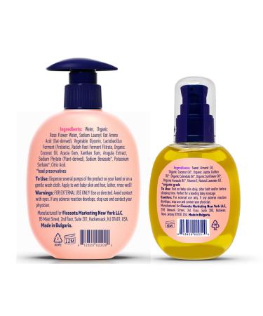 Babyology Bundle: Calming Baby Oil & Rose Baby Wash & Shampoo - Non Toxic Formula for Sensitive Skin - Buy Online on GoSupps.com