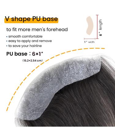 Shop Lordhair Toupet for Men - 100% European Real Hair V-Loop Skin Toupet | Premium Quality Men's Hairpieces - Buy Online on GoSupps.com