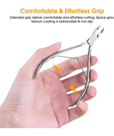 Professional Cuticle Nippers & Pusher Set - Stainless Steel Nail Remover & Cutter for Fingernails & Toenails - Ideal for Gel Nail Art - Travel Gift - Buy Online on GoSupps.com