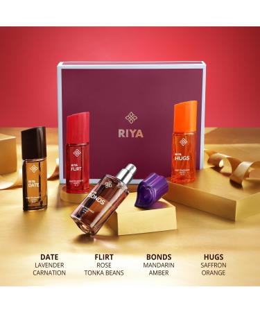 R iya Gift A Memory Perfume Fresh Unisex Eau De Parfum Spray | Premium Men & Women'S Set 4Nx20 Ml With Flirt Date Hugs Bonds Long Lasting Fine Fragrance Romantic Scent - Buy Online on GoSupps.com