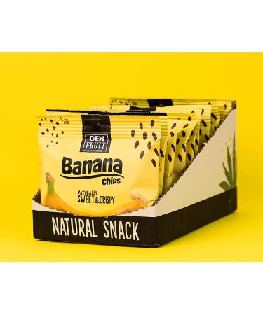 GenFruit Banana Chips Original Flavor - Unsweetened Dried Slices | Vegan, Gluten Free, Non-GMO | No Preservatives | High Potassium | 1.58 oz (Pack of 10) - Buy Online on GoSupps.com
