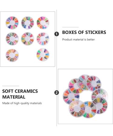 FOMIYES 64 Boxes Soft Pottery Decorative Clay Patch Flower Clay Bulk Ornaments Clay Fruit Slices Diy Fruit Slice Patch Polymer Spacer Beads Manicure 3d Polymer Clay Nail Decorations - Buy Online on GoSupps.com