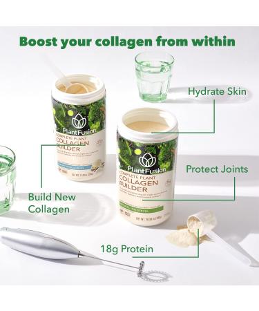 PlantFusion Vegan Collagen Powder - Plant-Based Protein for Hair, Skin, Joints & Muscles - 12 Servings, Chocolate Flavor - 11.42 oz - Buy Online on GoSupps.com