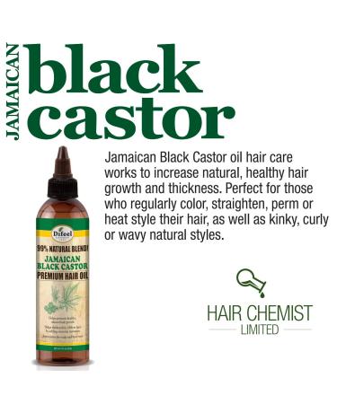 Difeel 99% Natural Premium Jamaican Black Castor Hair Oil 8 oz - Nourish and Strengthen Your Hair Naturally - Buy Online on GoSupps.com