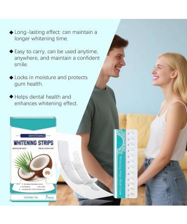 Bandes blanchissantes l'huile de coco pour des dents blanches technologie Dry Strip limination rapide des taches de tabac de caf et de vin kit de blanchiment des dents sans danger pour l' mai 1pcs - Buy Online on GoSupps.com