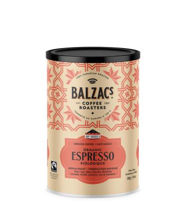 Balzac s Coffee Roasters - Espresso Blend | Fairtrade Organic | Ground (Fine Grind) 100% Arabica Whole Bean Coffee | Filter Drip | Medium Roast | Velvety & Smooth | 300 G / 10 OZ. Espresso 300 g (Pack of 1)
