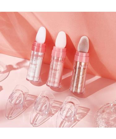 3 Colors Fairy Shimmer Highlighter Powder Set - Body Glitter & Face Highlighter Patting Powder for Sparkling High Gloss Look on Face, Body & Hair - Buy Online on GoSupps.com