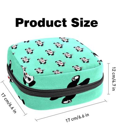 Cartoon Panda Pattern Menstruation Pad Bag with Zipper - Stylish Women's Tampon & Napkin Bag for On-the-Go - Color 5 - Buy Online on GoSupps.com