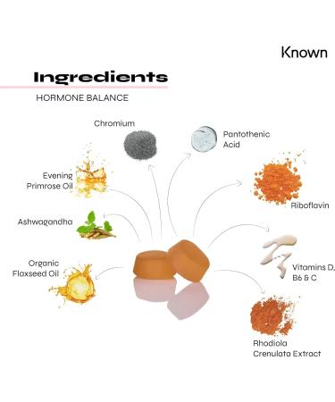 Known Hormone Balance Gummies: Natural Raspberry Flavour for Female Health | Vegan Gummies for Teenagers | 60 Gummies - Buy Online on GoSupps.com