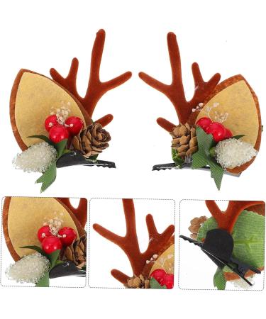 FRCOLOR Christmas Hair Decorations 3 Pairs Christmas Hair Clips Holiday Hair Accessories Reindeer Hair Clips Seasonal Hair Clips Hair Accessories for Kids s Alligator Clip Child Felt - Buy Online on GoSupps.com