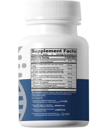 Advanced Bionutritionals Advanced Joint Support Supplement Relieve Joint Discomfort Calcium Glucosamine 5-Loxin Manufactured in The USA 120 Tablets - Buy Online on GoSupps.com