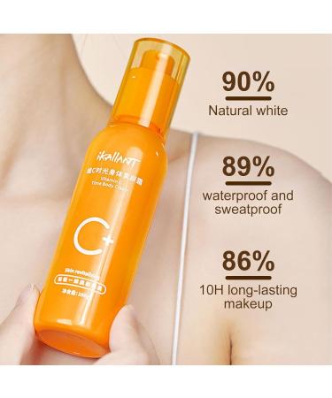 PUCHEN Vitamin C Body CreamBrightening Lazy Cream 100ml Refreshing Vitamin C Time Long Lasting Makeup Body Lotions for Uneven Skin Daily Use for Women and Men - Buy Online on GoSupps.com