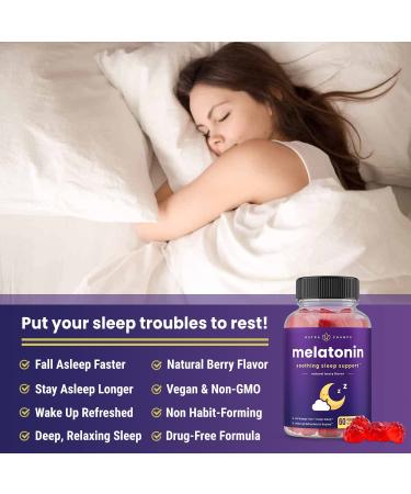Melatonin Gummies for Kids & Adults | Natural Sleep Aid | Vegan Berry Flavor | 120 Gummies | 2.5mg, 5mg, or 10mg Dose | Drug-Free & Non-Habit Forming | 2-Pack - Buy Online on GoSupps.com
