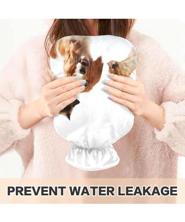 Hot Water Bottle 2L with Cover - Siamese Cats & Dogs Designs for Pain Relief & Winter Warmth - Buy Online on GoSupps.com