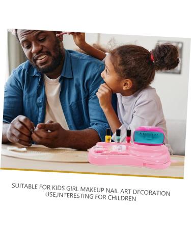 FOMIYES 2 Sets Nail Art Set Toy Kids Nail Polish Kids Decor Kids Tool Kit Nail Art Kit Nail Dryer Nail Decorations for Nail Art Kids Playset Decorate Pink Child Plastic Girl - Buy Online on GoSupps.com