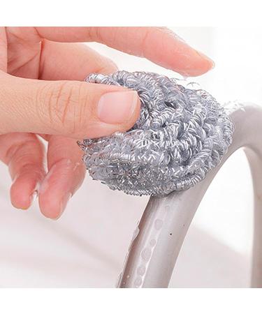 Stainless Steel Scrubber Steel Wire Cleaning Ball Multipurpose Stainless Steel Cleaning Ball for Cookware & Dishes Kitchen Cleaning Ball Steel Wool Scrubber Dishwashing Scrubber - Buy Online on GoSupps.com