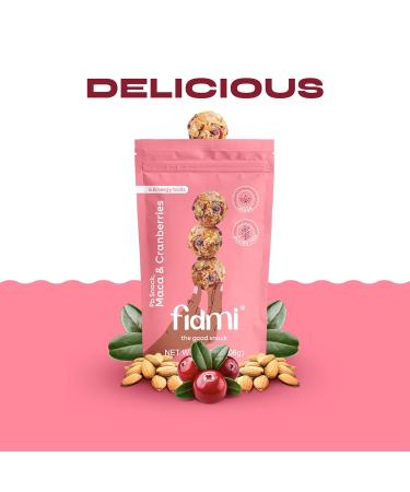 Fidmi Protein Balls | Snack Energy Balls | All Natural Ingredients | Keto Friendly | Maca & Cranberrys (DoyPack Maca) - Buy Online on GoSupps.com