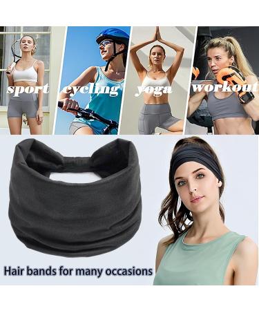 KEYRI 6 Pieces Women Girls Hair Band Wide Headbands Colourful Unisex Headbands Fashion Knotted Head Band Elastic Hairband One Size Hair Accessories for Doing Workout Yoga Makeup Running Gym (Colour) - Buy Online on GoSupps.com