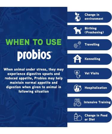 Probios Vet Plus Digestive Powder 240g - Probiotic Support for Pets - Buy Online on GoSupps.com