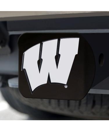 FANMATS 21055 Wisconsin Badgers Black Metal Hitch Cover with Metal Chrome 3D Emblem - Buy Online on GoSupps.com