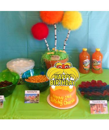 37pcs Lorax Cake Decorations with 1pcs Lorax Cake Topper 36pcs Cute Cartoon Cupcake Toppers for Girls Birthday Party Decorations - Buy Online on GoSupps.com
